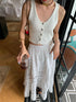 Women Lacey Patch Work Embroidered Mid Length Skirts